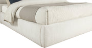 Adam Boucle Fabric Upholstered Full Bed in Cream - B1256Cream-F