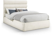 Adam Boucle Fabric Upholstered Full Bed in Cream - B1256Cream-F