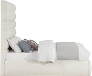 Adam Boucle Fabric Upholstered Full Bed in Cream - B1256Cream-F70
