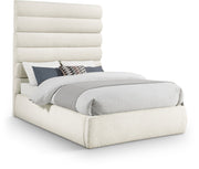 Adam Boucle Fabric Upholstered Full Bed in Cream - B1256Cream-F70