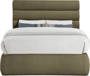 Adam Boucle Fabric Upholstered Full Bed in Olive - B1256Olive-F