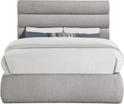 Adam Boucle Fabric Upholstered Full Bed in Taupe - B1256Taupe-F