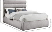 Adam Boucle Fabric Upholstered Full Bed in Taupe - B1256Taupe-F