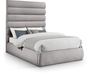 Adam Boucle Fabric Upholstered Full Bed in Taupe - B1256Taupe-F70