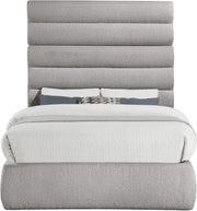 Adam Boucle Fabric Upholstered Full Bed in Taupe - B1256Taupe-F70