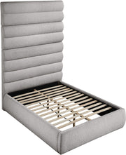 Adam Boucle Fabric Upholstered Full Bed in Taupe - B1256Taupe-F90
