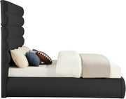 Adam Boucle Fabric Upholstered King Bed in Black - B1256Black-K70