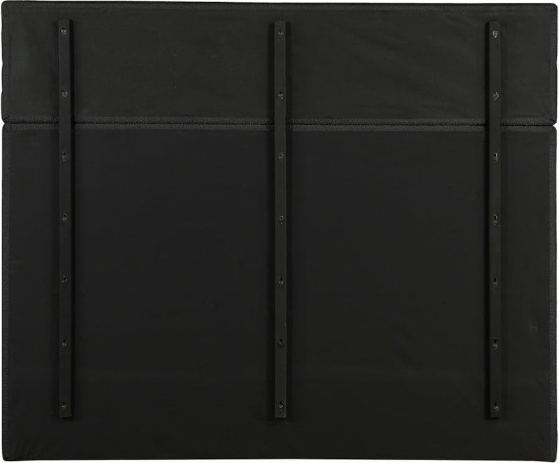 Adam Boucle Fabric Upholstered King Bed in Black - B1256Black-K70