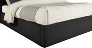 Adam Boucle Fabric Upholstered King Bed in Black - B1256Black-K70