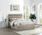 Adam Chenille Fabric Upholstered Full Bed in Beige - B1257Beige-F