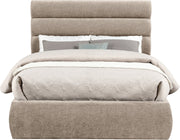 Adam Chenille Fabric Upholstered Full Bed in Beige - B1257Beige-F