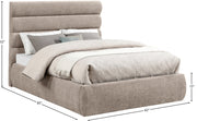 Adam Chenille Fabric Upholstered Full Bed in Beige - B1257Beige-F