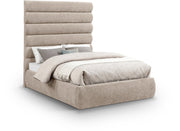 Adam Chenille Fabric Upholstered Full Bed in Beige - B1257Beige-F70