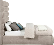 Adam Chenille Fabric Upholstered Full Bed in Beige - B1257Beige-F70