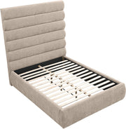 Adam Chenille Fabric Upholstered Full Bed in Beige - B1257Beige-F70