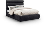 Adam Chenille Fabric Upholstered Full Bed in Black - B1257Black-F