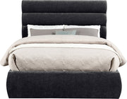 Adam Chenille Fabric Upholstered Full Bed in Black - B1257Black-F