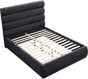Adam Chenille Fabric Upholstered Full Bed in Black - B1257Black-F