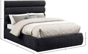 Adam Chenille Fabric Upholstered Full Bed in Black - B1257Black-F