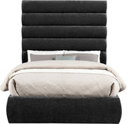 Adam Chenille Fabric Upholstered Full Bed in Black - B1257Black-F70