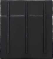 Adam Chenille Fabric Upholstered Full Bed in Black - B1257Black-F70