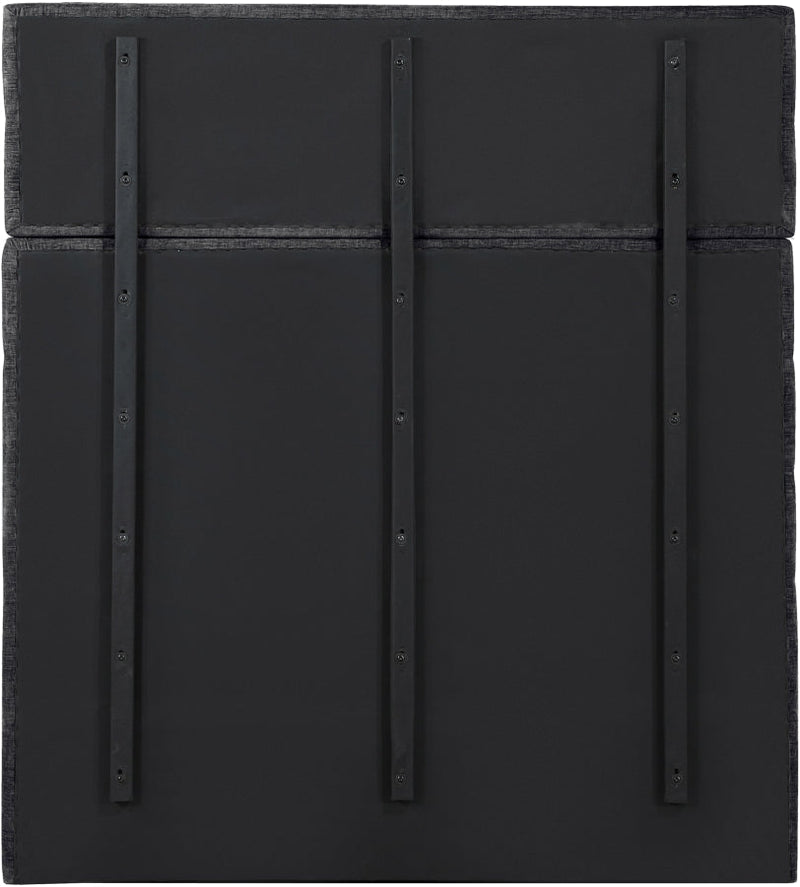 Adam Chenille Fabric Upholstered Full Bed in Black - B1257Black-F70