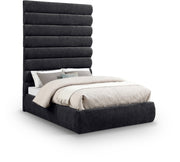 Adam Chenille Fabric Upholstered Full Bed in Black - B1257Black-F90