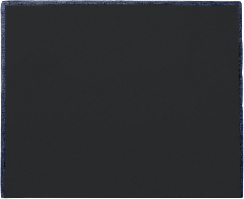 Adam Chenille Fabric Upholstered Full Bed in Blue - B1257Navy-F