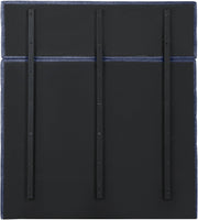 Adam Chenille Fabric Upholstered Full Bed in Blue - B1257Navy-F70