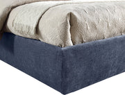 Adam Chenille Fabric Upholstered Full Bed in Blue - B1257Navy-F70