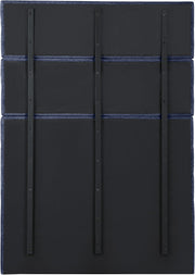 Adam Chenille Fabric Upholstered Full Bed in Blue - B1257Navy-F90