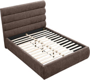 Adam Chenille Fabric Upholstered Full Bed in Brown - B1257Brown-F