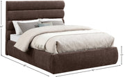 Adam Chenille Fabric Upholstered Full Bed in Brown - B1257Brown-F