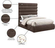 Adam Chenille Fabric Upholstered Full Bed in Brown - B1257Brown-F70