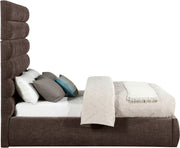 Adam Chenille Fabric Upholstered Full Bed in Brown - B1257Brown-F70