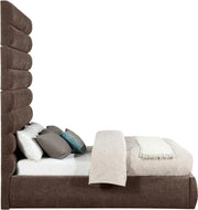 Adam Chenille Fabric Upholstered Full Bed in Brown - B1257Brown-F90