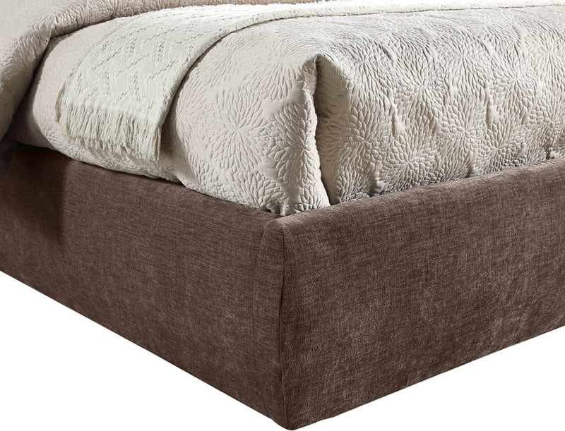 Adam Chenille Fabric Upholstered Full Bed in Brown - B1257Brown-F90