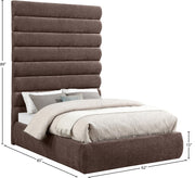 Adam Chenille Fabric Upholstered Full Bed in Brown - B1257Brown-F90