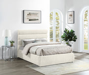 Adam Chenille Fabric Upholstered Full Bed in Cream - B1257Cream-F