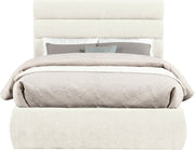 Adam Chenille Fabric Upholstered Full Bed in Cream - B1257Cream-F