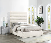 Adam Chenille Fabric Upholstered Full Bed in Cream - B1257Cream-F70