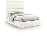 Adam Chenille Fabric Upholstered Full Bed in Cream - B1257Cream-F70