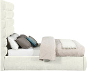 Adam Chenille Fabric Upholstered Full Bed in Cream - B1257Cream-F70