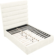 Adam Chenille Fabric Upholstered Full Bed in Cream - B1257Cream-F70