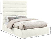 Adam Chenille Fabric Upholstered Full Bed in Cream - B1257Cream-F70