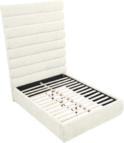 Adam Chenille Fabric Upholstered Full Bed in Cream - B1257Cream-F90