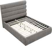 Adam Chenille Fabric Upholstered Full Bed in Grey - B1257Grey-F