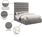 Adam Chenille Fabric Upholstered Full Bed in Grey - B1257Grey-F70