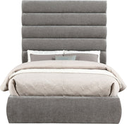 Adam Chenille Fabric Upholstered Full Bed in Grey - B1257Grey-F70