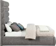 Adam Chenille Fabric Upholstered Full Bed in Grey - B1257Grey-F70